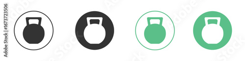 Kettlebell icon for design and web.