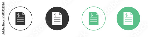 Invoice icon for design and web.