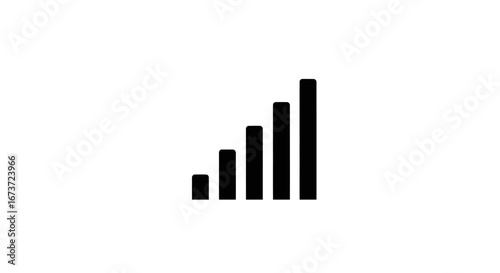 Ascending Bar Graph Icon Representing Progress.