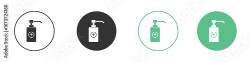 Hand sanitizer icon for design and web.