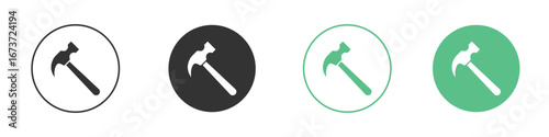 Hammer icon for design and web.