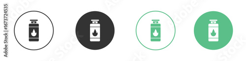 Gas cylinders icon for design and web.