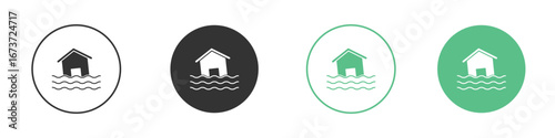 Flood icon for design and web.