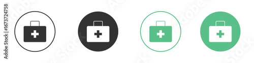 First aid kit icon for design and web.