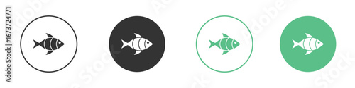Fish icon for design and web.