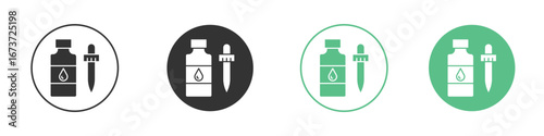 Essential oils icon for design and web.
