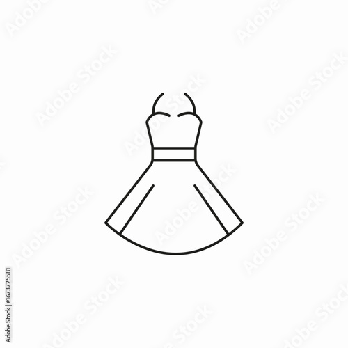 cocktail dress icon icon sign vector