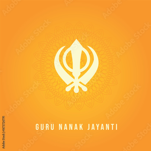Guru Nanak Jayanti banner. Vector illustration 