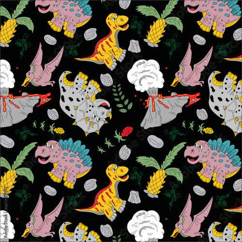 dinosaurus and fruit.eps