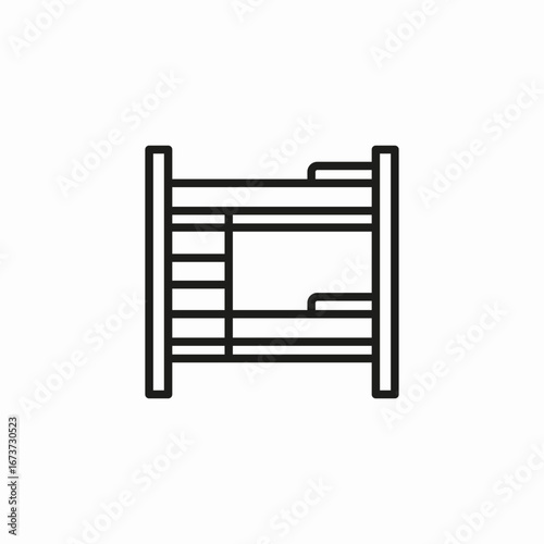 bunk bed icon sign vector