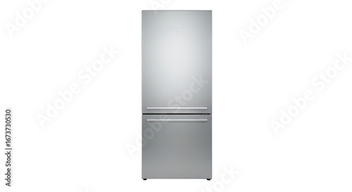 sleek stainless steel refrigerator modern kitchen elegance, cool and efficient