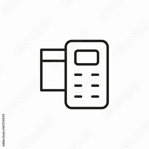 credit card terminal icon sign vector