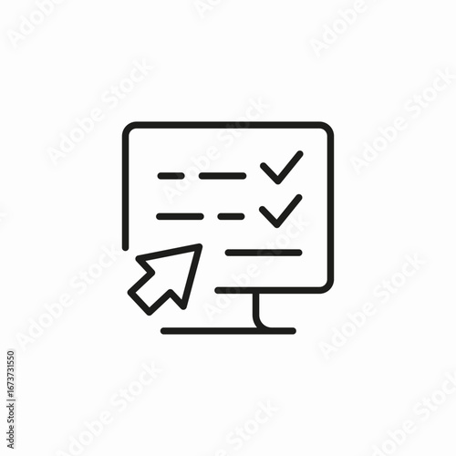 online survey completed icon sign vector