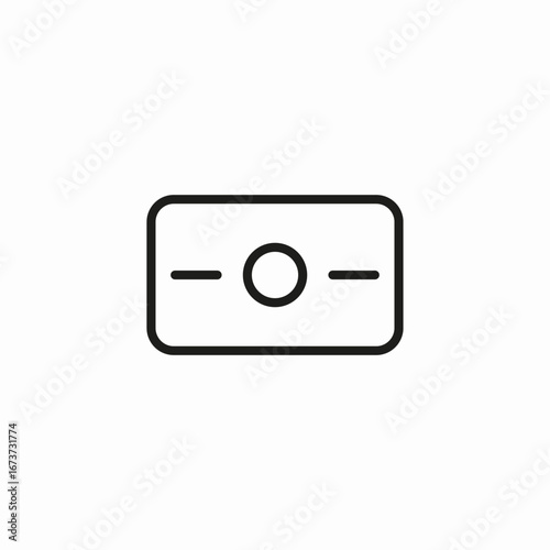 single dollar bill icon sign vector