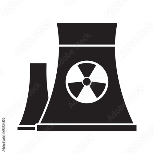 nuclear energy plant icon vector illustration