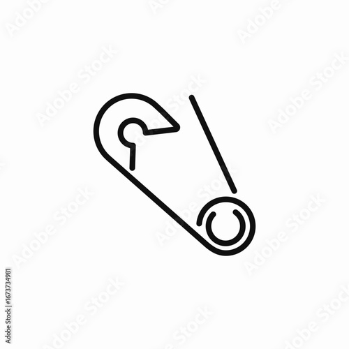 diaper safety pin icon sign vector