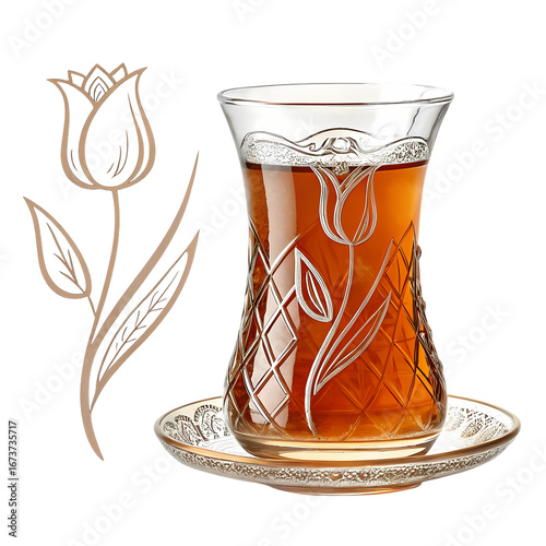 Turkish Tea: Elegant Glass & Tulip Design