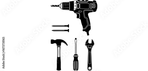Vector set of drill bits
