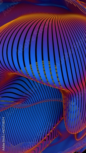Abstract Colorful Wave Pattern