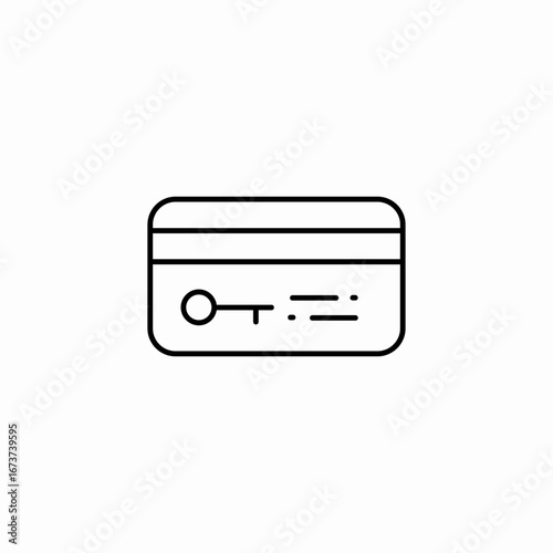 keycard access security icon sign vector