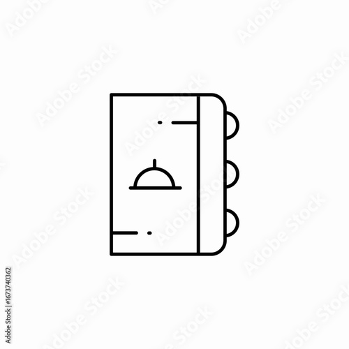 room service menu icon sign vector