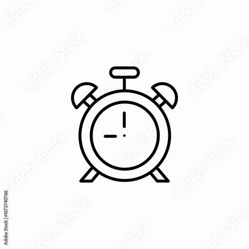 wake up alarm icon sign vector