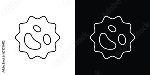 White blood cell icons. simple, stroke, black icons