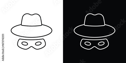 Spy icons. simple, stroke, black icons