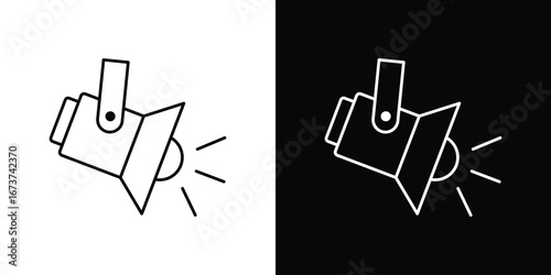 Spotlight icons. simple, stroke, black icons