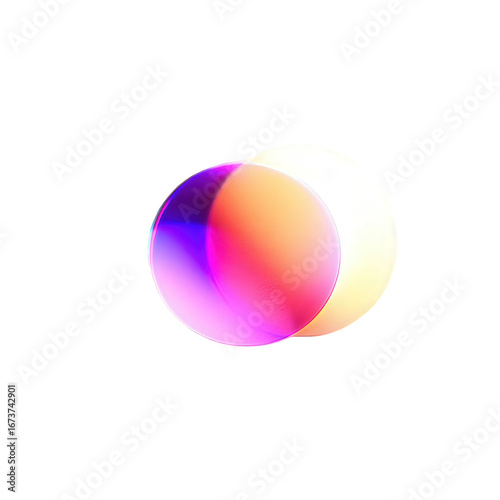 Abstract Gradient Spheres on Transparent Background