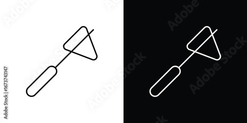reflex hammer icons. simple, stroke, black icons