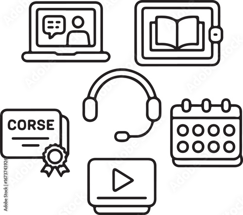 Video Classes, Virtual Communication, Laptops, and Educational Tools