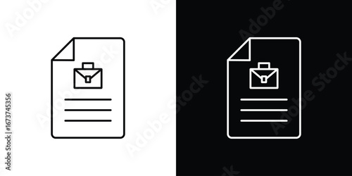 Job description icons. simple, stroke, black icons