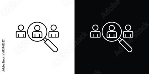 Job vacancy icons. simple, stroke, black icons