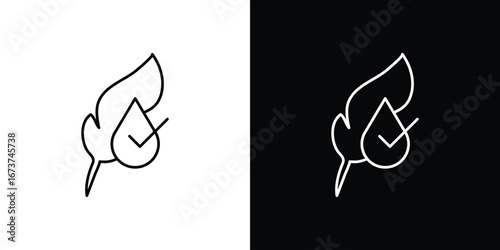 Hypoallergenic tested icons. simple, stroke, black icons