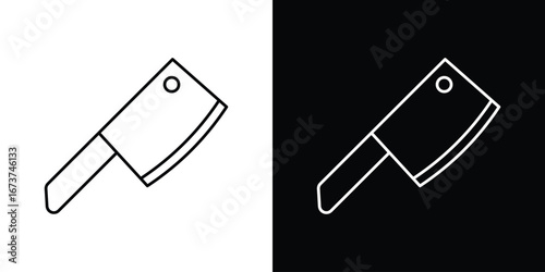 Hatchet icons. simple, stroke, black icons