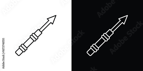 Harpoon icons. simple, stroke, black icons