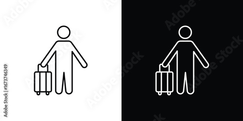 Guest icons. simple, stroke, black icons