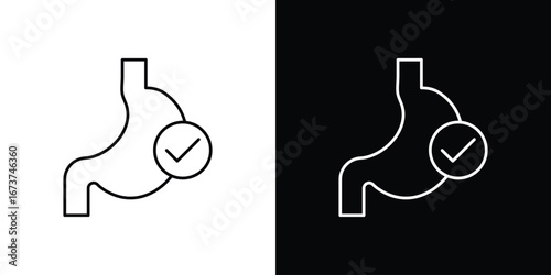 Good digestion icons. simple, stroke, black icons