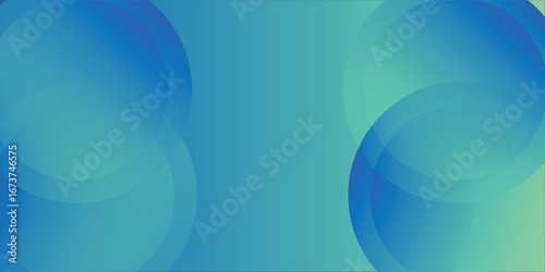 Gradient Blue Abstract Background with Overlapping Circular Shapes eps10