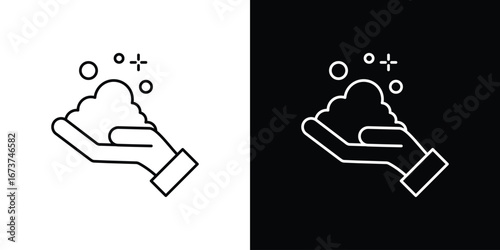 Foam icons. simple, stroke, black icons