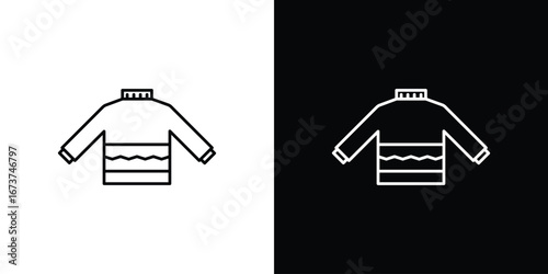 Female sweater icons. simple, stroke, black icons