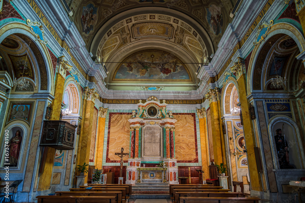 Obraz premium Torrice, Frosinone. The church of San Pietro Apostolo