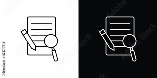 Defining icons. simple, stroke, black icons