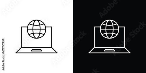 Ddos icons. simple, stroke, black icons