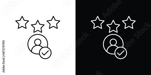 Customer experience icons. simple, stroke, black icons