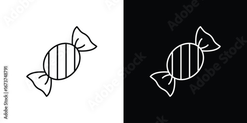 Candy icons. simple, stroke, black icons