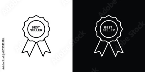 Best seller icons. simple, stroke, black icons