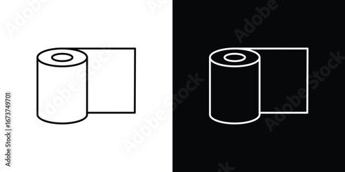 Bandage roll icons. simple, stroke, black icons