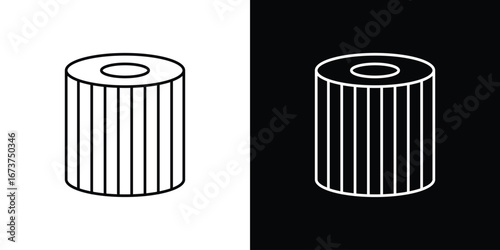 Air filter icons. simple, stroke, black icons